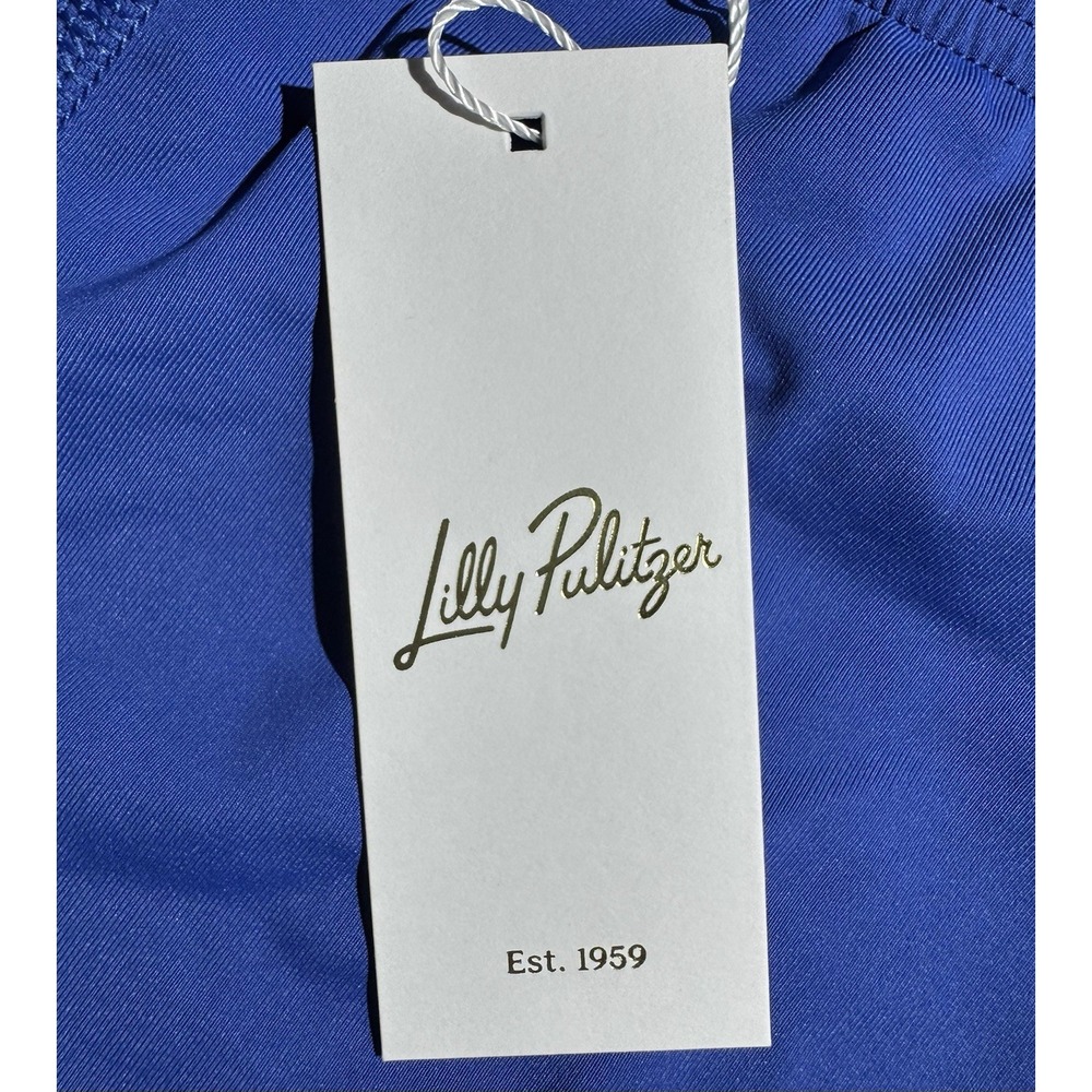 NWT Lilly Pulitzer Luxletic Shorts Size 4 Blue Active Undershorts UPF 50+